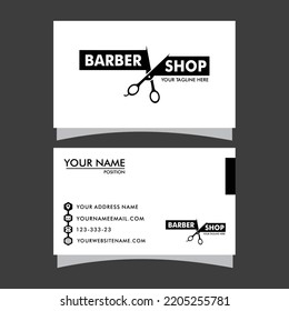 Barber Shop Business Design And Men's Salon Visiting Card Design 