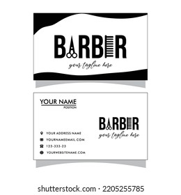 Barber Shop Business Design And Men's Salon Visiting Card Design 