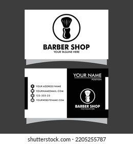 barber shop business design and men's salon visiting card design 