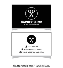 Barber Shop Business Design And Men's Salon Visiting Card Design 