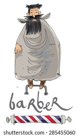 barber shop - cartoon