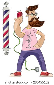 barber shop - cartoon