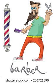 barber shop - cartoon