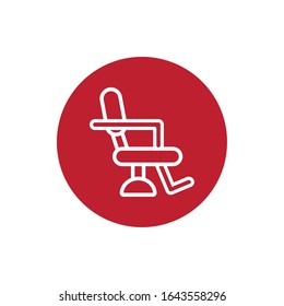 barber shop chair block style icon vector illustration design