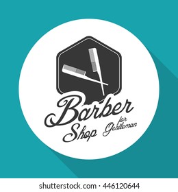 Barber shop concept with icon design, vector illustration 10 eps graphic.