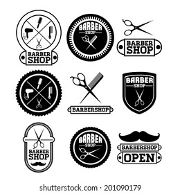 Barber shop design over white background, vector illustration