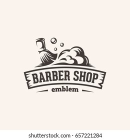 Barber shop emblem. Logo template