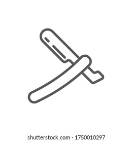 Barber shop equipment vector icon symbol tools isolated on white background