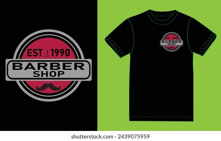 Barber shop est 1990 t shirt design. fashion t shirt.