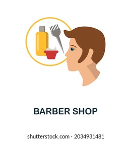 Barber Shop flat icon. Colored sign from small business collection. Creative Barber Shop icon illustration for web design, infographics and more