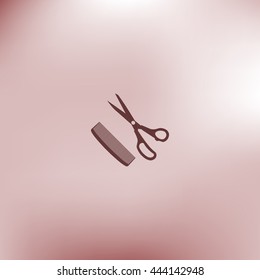 Barber Shop Flat Paper Cut Style Stock Vector Icon