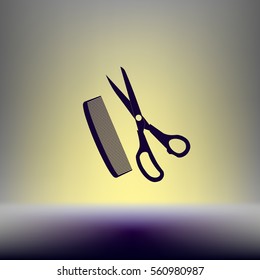 Barber Shop Flat Paper Cut Style Stock Vector Icon