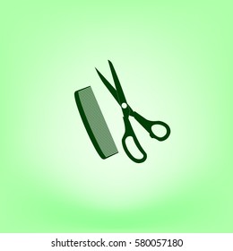 Barber Shop Flat Paper Cut Style Stock Vector Icon