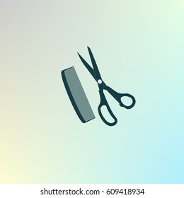 Barber Shop Flat Paper Cut Style Stock Vector Icon