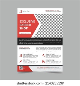 Barber shop flyer template design