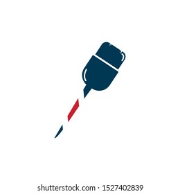 barber shop hair coloring brush accessory icon design illustation