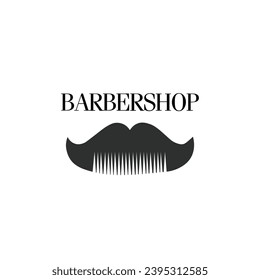 barber shop icon, barber shop comb