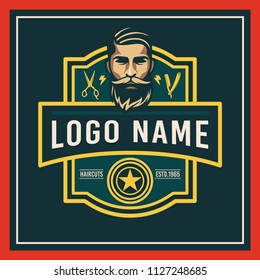 Barber Shop Icon Illustration
