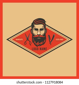 Barber Shop Icon Illustration