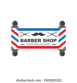 barber shop icon logo vector icon template