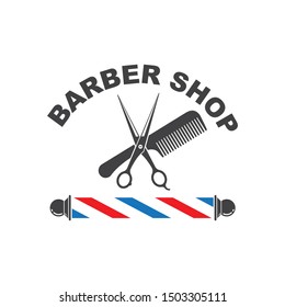 barber shop icon logo vector icon template