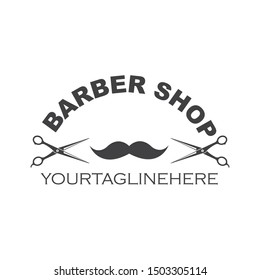 barber shop icon logo vector icon template