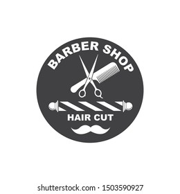 barber shop icon logo vector icon template
