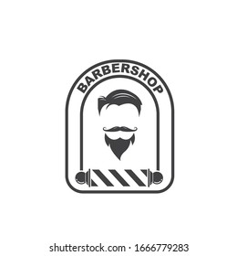 barber shop icon logo vector icon template