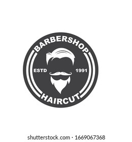 barber shop icon logo vector icon template