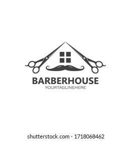 barber shop icon logo vector icon template
