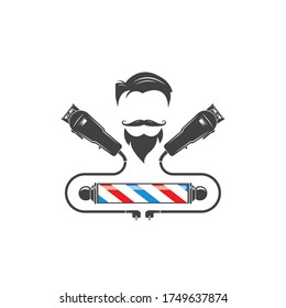 barber shop icon logo vector icon template
