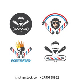 icono de barbería icono logotipo icono icono de vector plantilla