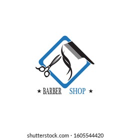 Barber shop icon and symbol template