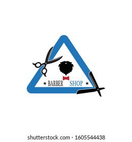 Barber shop icon and symbol template