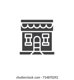 Barber shop icon vector, filled flat sign, solid pictogram isolated on white. Symbol, logo illustration.