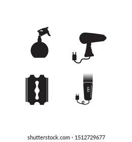 barber shop icon Vector Illustration design Logo template