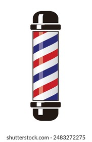 Barbier Shop Icon, Vektorillustration isoliert auf weißem Hintergrund, eps