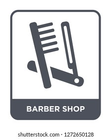 barber shop icon vector on white background, barber shop trendy filled icons from Beauty collection, barber shop simple element illustration