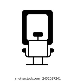 Icono de barbería con fondo blanco Vector ilustración de stock