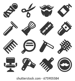 Barber Shop Icons Set