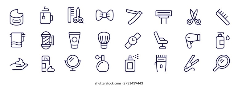 Barber Shop Iconos Diseño de Vector 