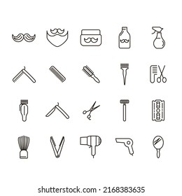 Barber shop icons Vector objects