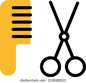 Barber shop, illustration, vector on a white background.