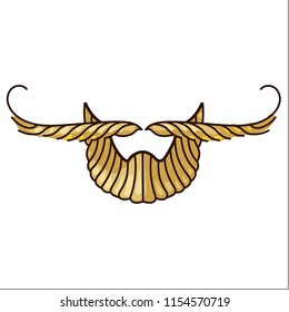 Barber shop isolated vintage label badge emblem. Vector illustration.