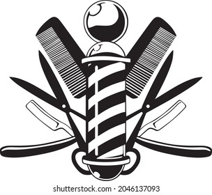 Barber Shop Items in Vector