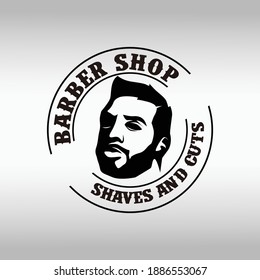 Barber Shop label, banner, logo vector