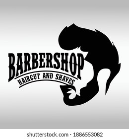 Barber Shop label, banner, logo vector