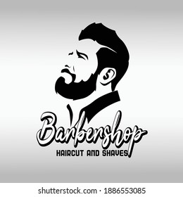 Barber Shop label, banner, logo vector