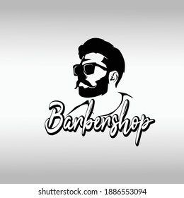 Barber Shop label, banner, logo vector