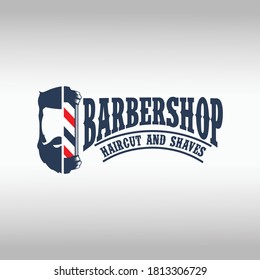 Barber Shop Labels, Banner, Logo Vector